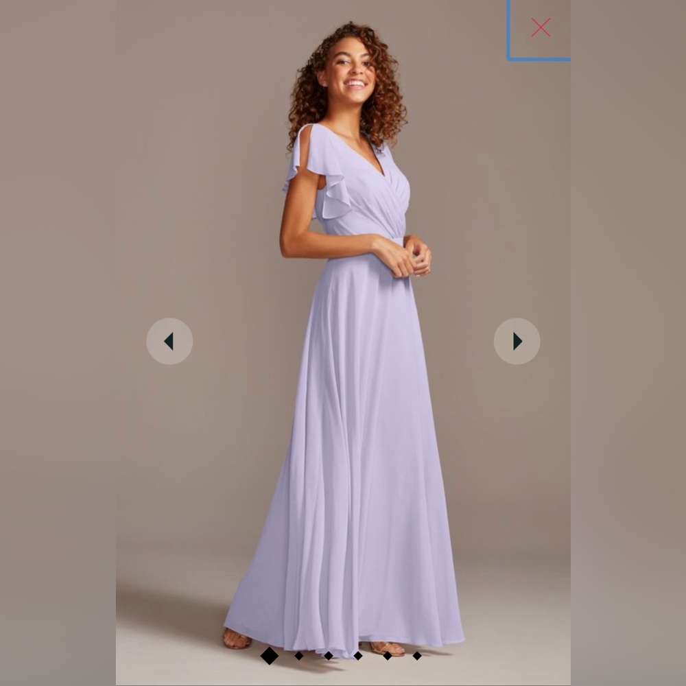 David’s Bridal, Flutter Sleeve Full Skirt Dress (Iris)